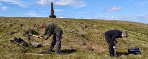 CROWS volunteers working on a path below Stoodley Pike